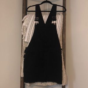 Black overall dress